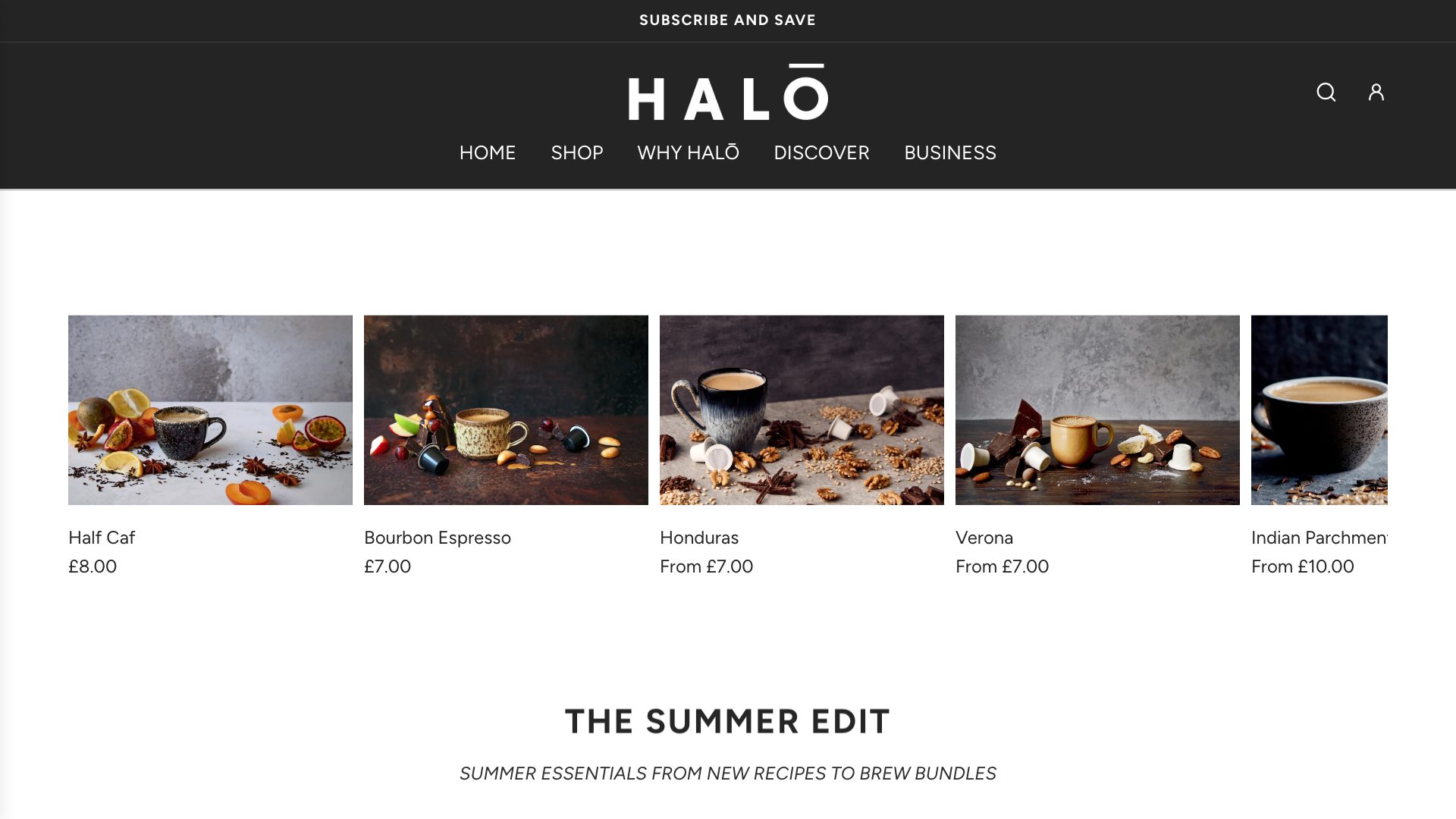 Halo Coffee — live store built by Rachna Builds